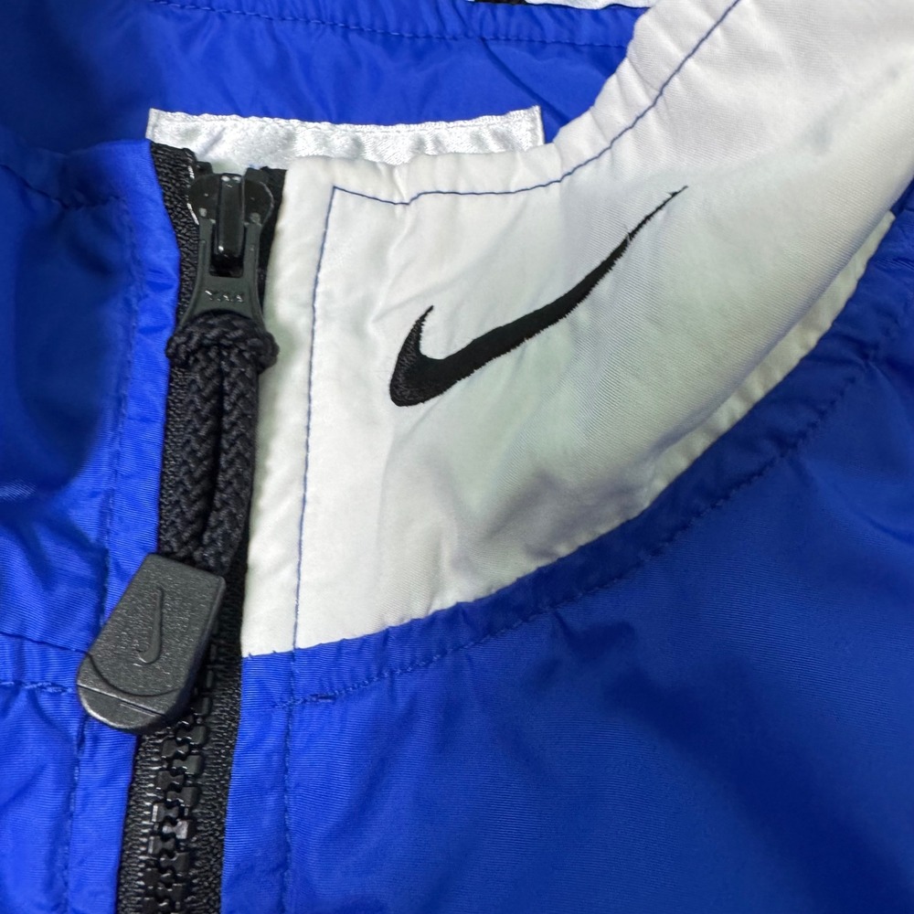 Vintage Nike Windbreaker Jacket 90s Full Zip Blue and White Men's Size XL Swoosh - Picture 6 of 8